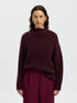 Selected Femme sia ras knit T-neck fig